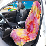 Pink And Yellow Tie Dye Print Waterproof Car Seat Cover