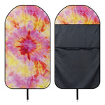 Pink And Yellow Tie Dye Print Waterproof Car Seat Cover