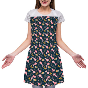 Pink Axolotl Pattern Print Adjustable Apron