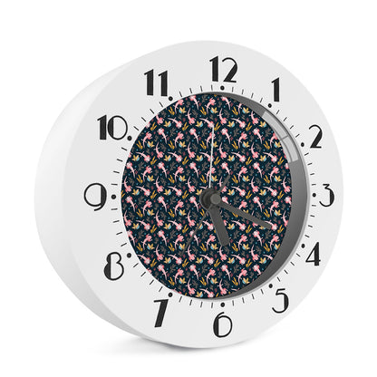 Pink Axolotl Pattern Print Alarm Clock