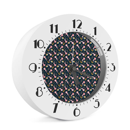 Pink Axolotl Pattern Print Alarm Clock