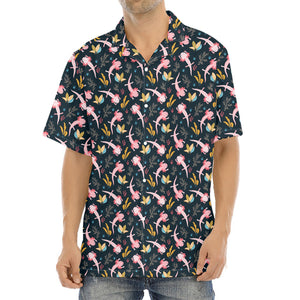 Pink Axolotl Pattern Print Aloha Shirt