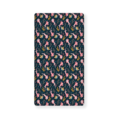 Pink Axolotl Pattern Print Baby Crib Sheet