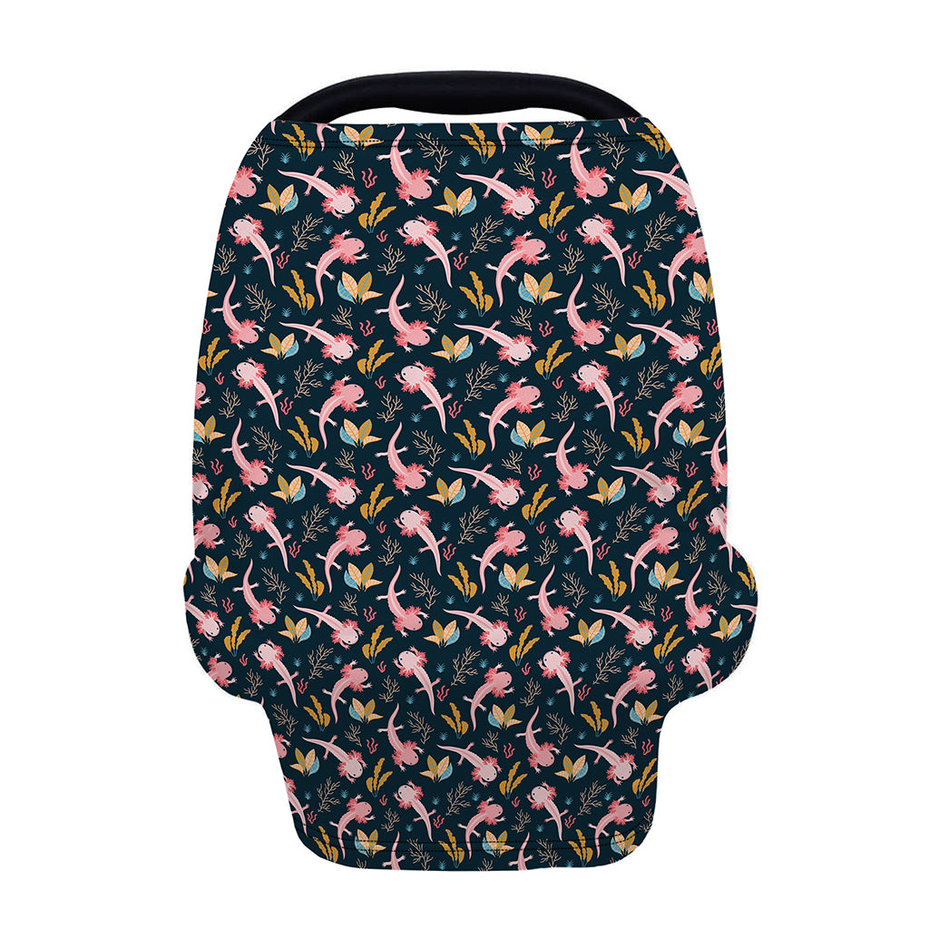 Pink Axolotl Pattern Print Baby Seat Cover
