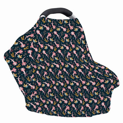 Pink Axolotl Pattern Print Baby Seat Cover