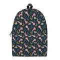 Pink Axolotl Pattern Print School Backpack