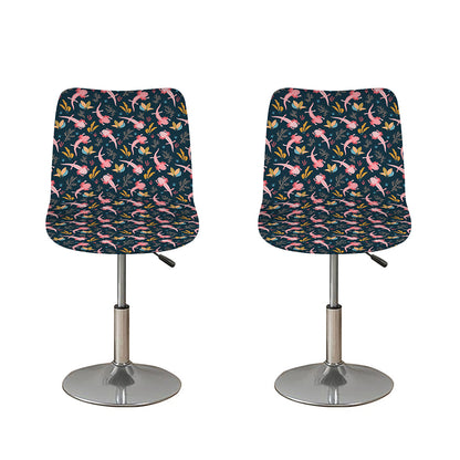Pink Axolotl Pattern Print Bar Stool Covers
