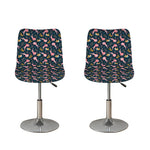 Pink Axolotl Pattern Print Bar Stool Covers