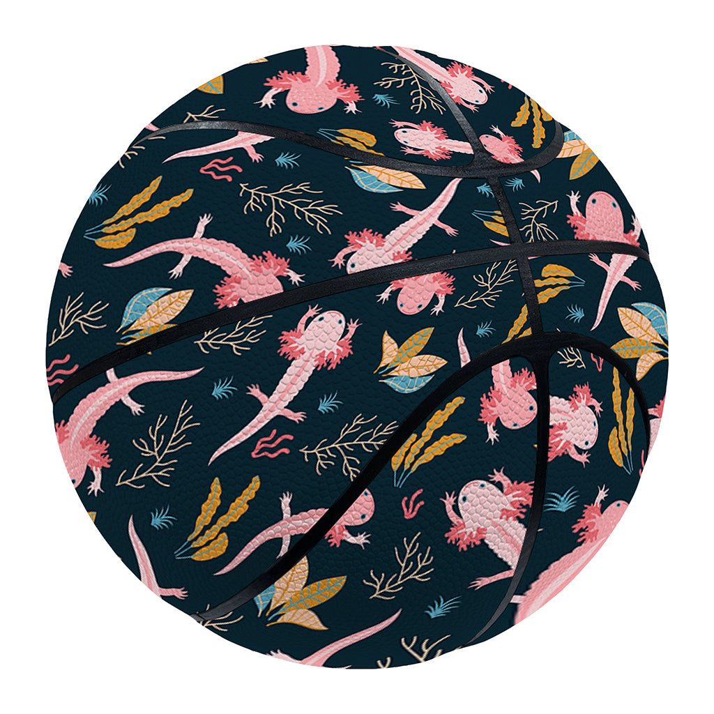 Pink Axolotl Pattern Print Basketball
