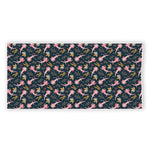 Pink Axolotl Pattern Print Beach Towel