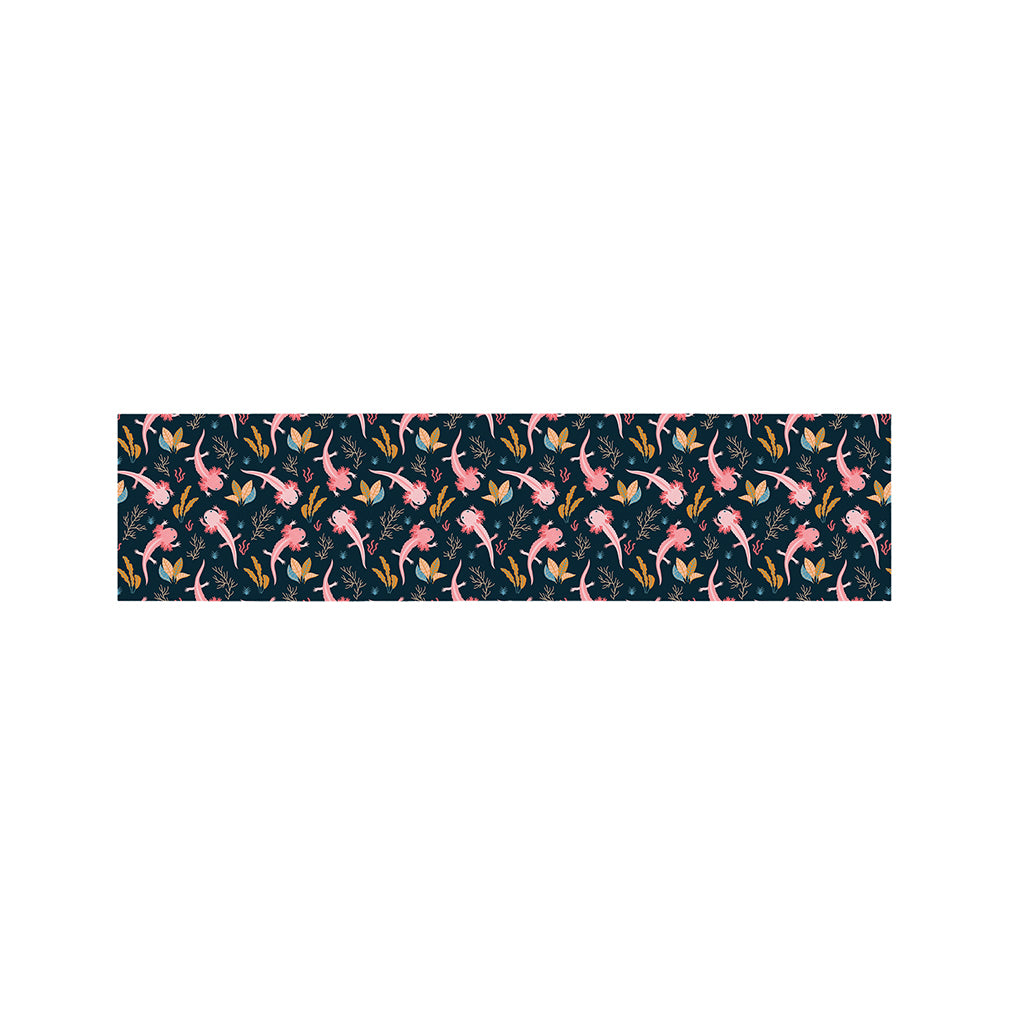 Pink Axolotl Pattern Print Bed Runner