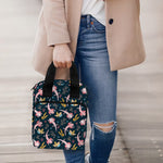 Pink Axolotl Pattern Print Bible Tote Bag