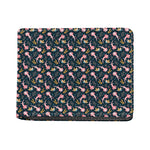 Pink Axolotl Pattern Print Bifold Wallet