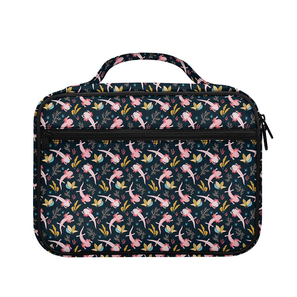 Pink Axolotl Pattern Print Briefcase Bible Bag