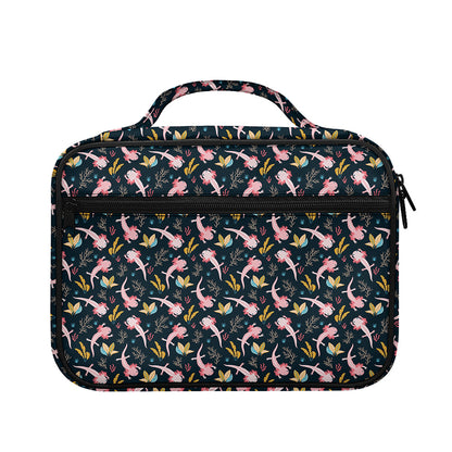 Pink Axolotl Pattern Print Briefcase Bible Bag