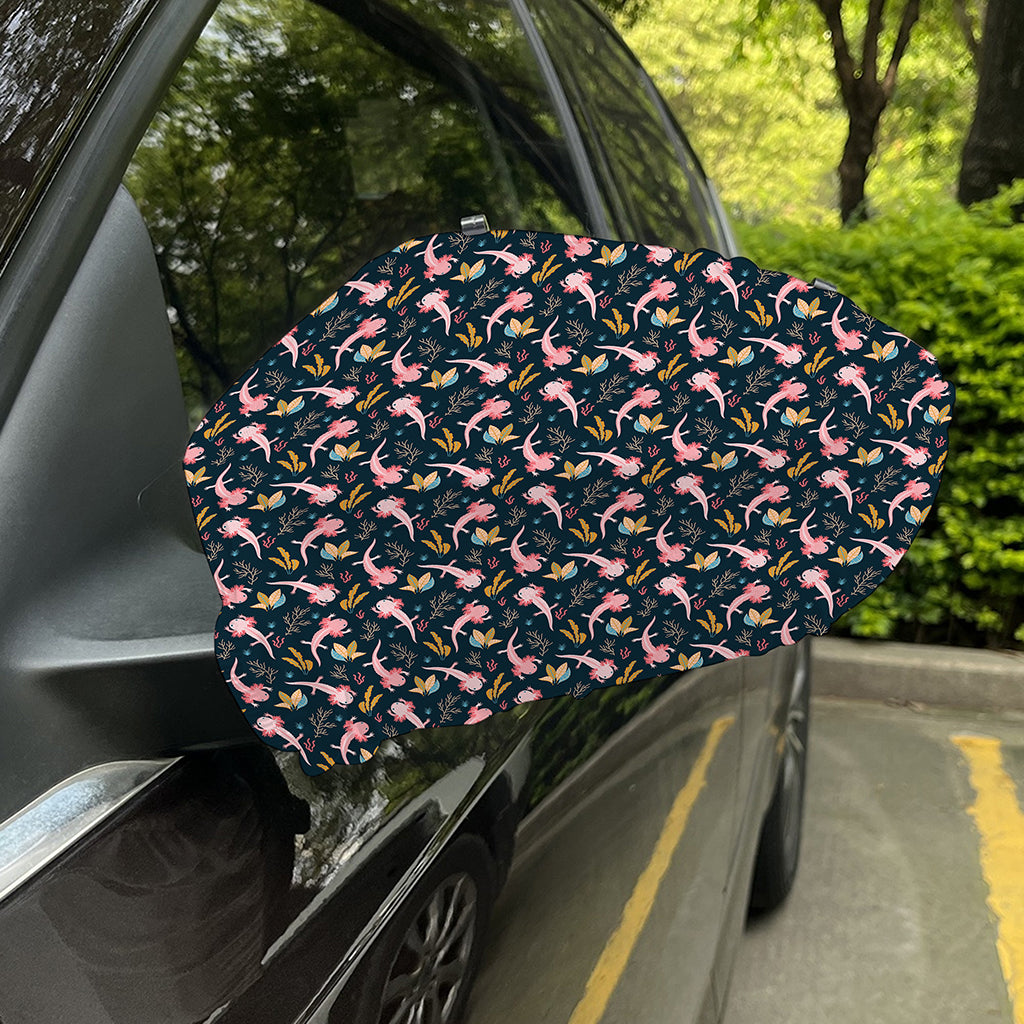 Pink Axolotl Pattern Print Car Side Mirror Covers