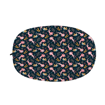 Pink Axolotl Pattern Print Car Side Mirror Covers