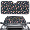 Pink Axolotl Pattern Print Car Windshield Sun Shade