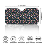 Pink Axolotl Pattern Print Car Windshield Sun Shade