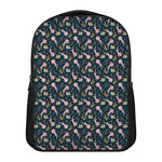 Pink Axolotl Pattern Print Casual Backpack