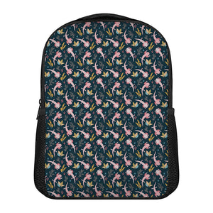 Pink Axolotl Pattern Print Casual Backpack