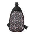 Pink Axolotl Pattern Print Sling Bag