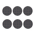 Pink Axolotl Pattern Print Coaster Set