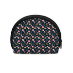 Pink Axolotl Pattern Print Coin Purse
