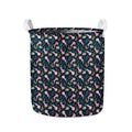 Pink Axolotl Pattern Print Collapsible Laundry Basket
