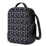 Pink Axolotl Pattern Print Crossbody Lunch Bag