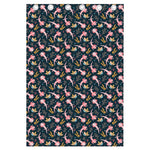 Pink Axolotl Pattern Print Curtain