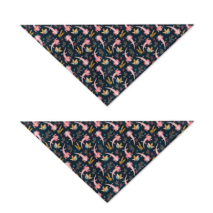 Pink Axolotl Pattern Print Dog Bandana