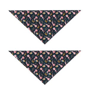 Pink Axolotl Pattern Print Dog Bandana