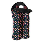Pink Axolotl Pattern Print Double Neoprene Wine Tote