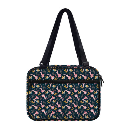Pink Axolotl Pattern Print Double Strap Bible Bag