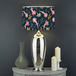 Pink Axolotl Pattern Print Drum Lamp Shade