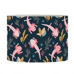 Pink Axolotl Pattern Print Drum Lamp Shade