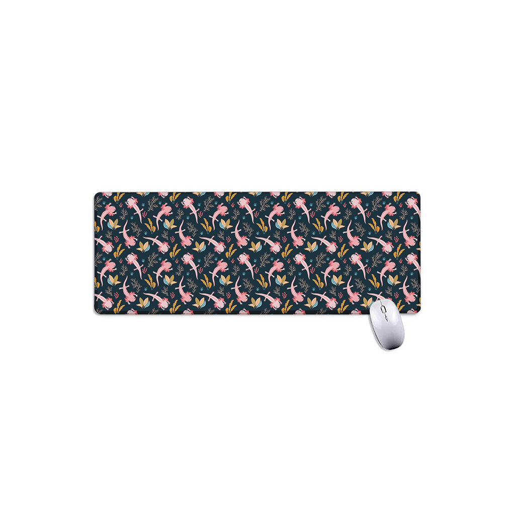 Pink Axolotl Pattern Print Extended Mouse Pad