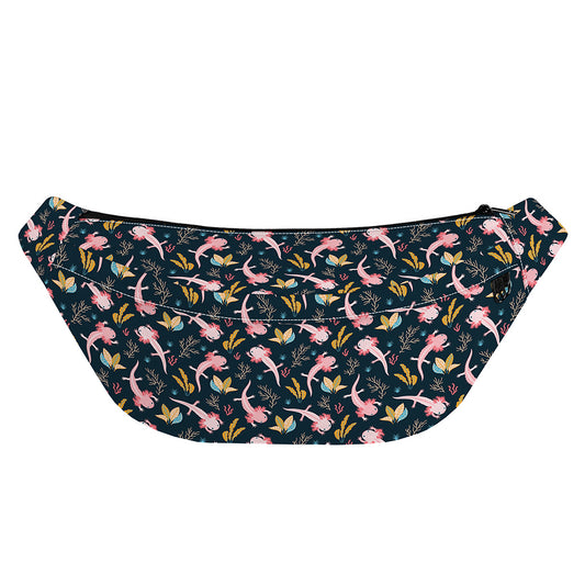Pink Axolotl Pattern Print Fanny Pack