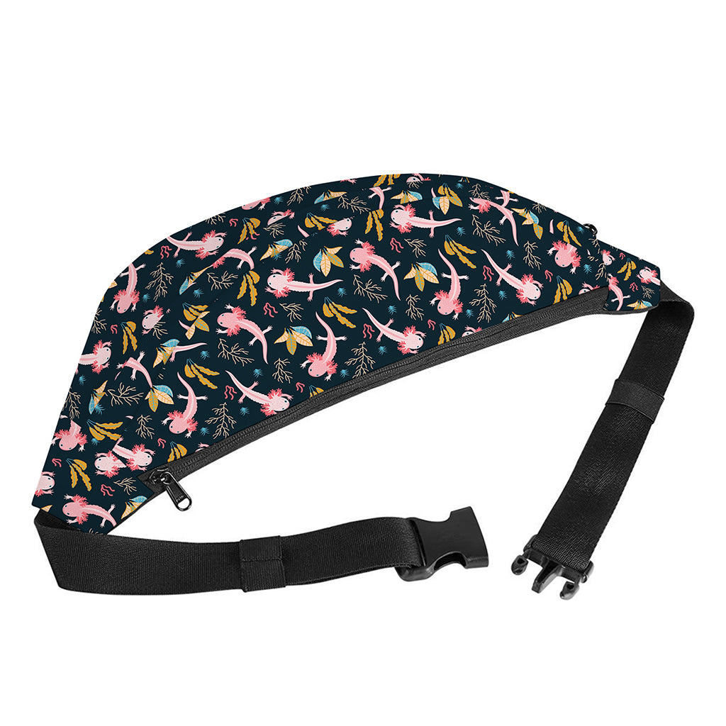 Pink Axolotl Pattern Print Fanny Pack