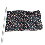 Pink Axolotl Pattern Print Flag