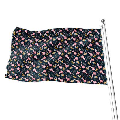 Pink Axolotl Pattern Print Flag