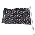 Pink Axolotl Pattern Print Flag