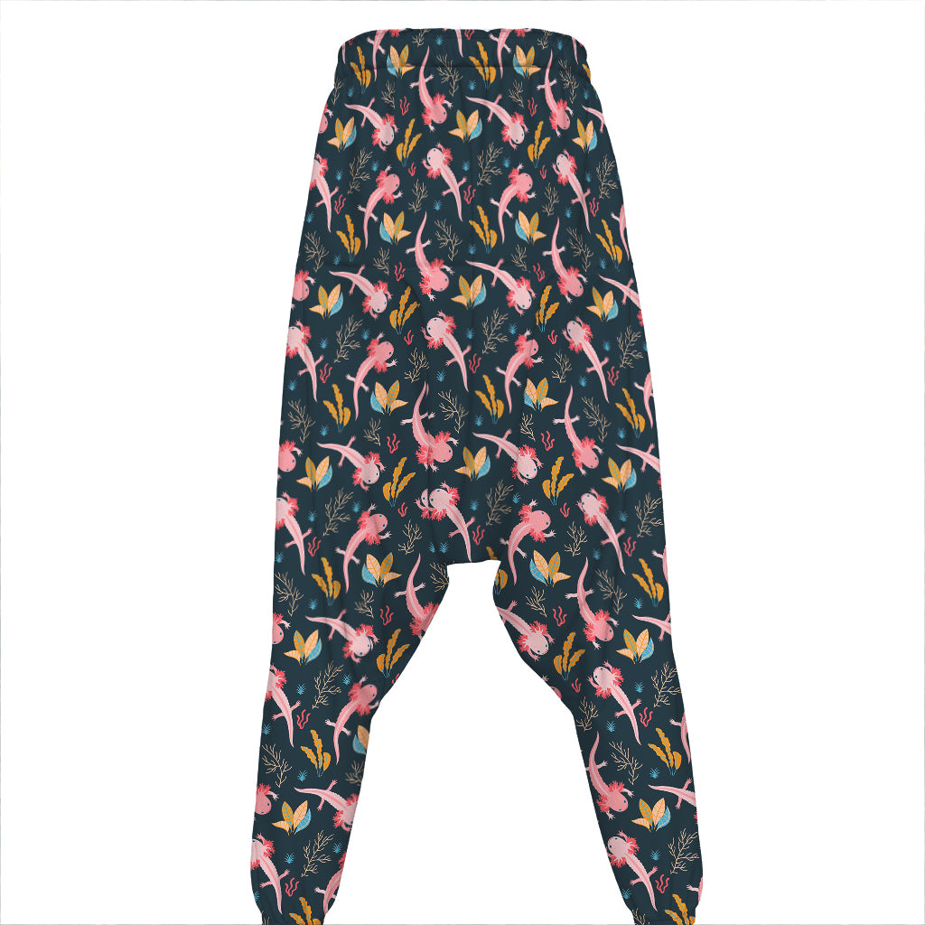 Pink Axolotl Pattern Print Hammer Pants