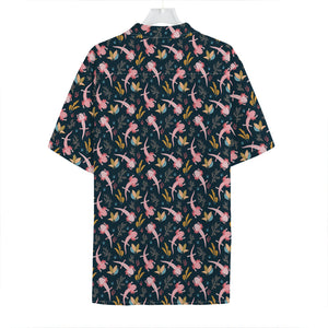 Pink Axolotl Pattern Print Hawaiian Shirt