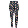 Pink Axolotl Pattern Print High-Waisted Pocket Leggings