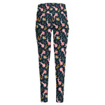 Pink Axolotl Pattern Print High-Waisted Pocket Leggings