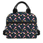 Pink Axolotl Pattern Print Insulated Lunch Bag