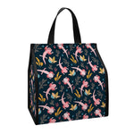 Pink Axolotl Pattern Print Insulated Lunch Tote