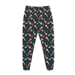 Pink Axolotl Pattern Print Jogger Pants